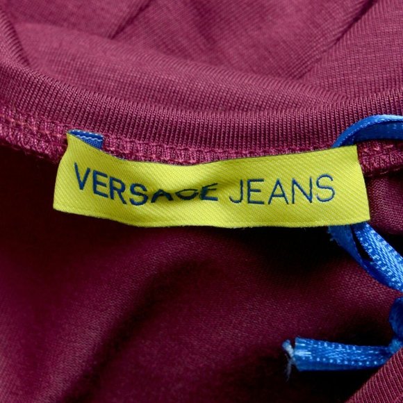 Versace Jeans Women's Burgundy Crewneck Top - Picture 4 of 5